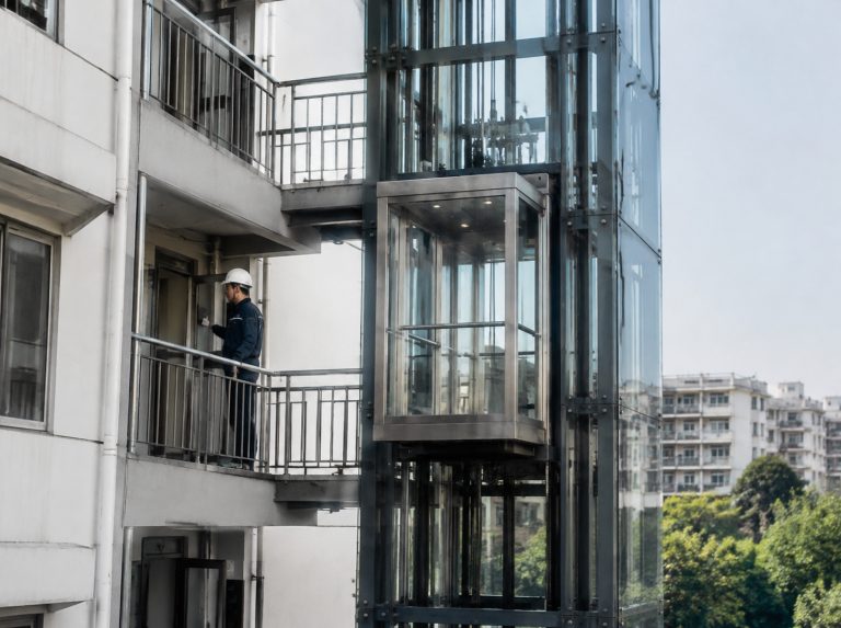 吴忠旧楼加建观光电梯